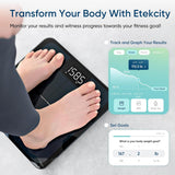 Smart Scale for Body Weight, Bathroom Digital Weighing Scale with BMI, Body Fat, Muscle Mass, Accurate Bluetooth Home User Health Equipment Sync Apps
