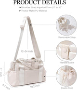 Small Gym Bag for Women, Mini Crossbody Gym Duffle Bag with Wet Compartment, Carry on Gym Tote Bag for Workout Dance Sport Travel (Mini-Beige)
